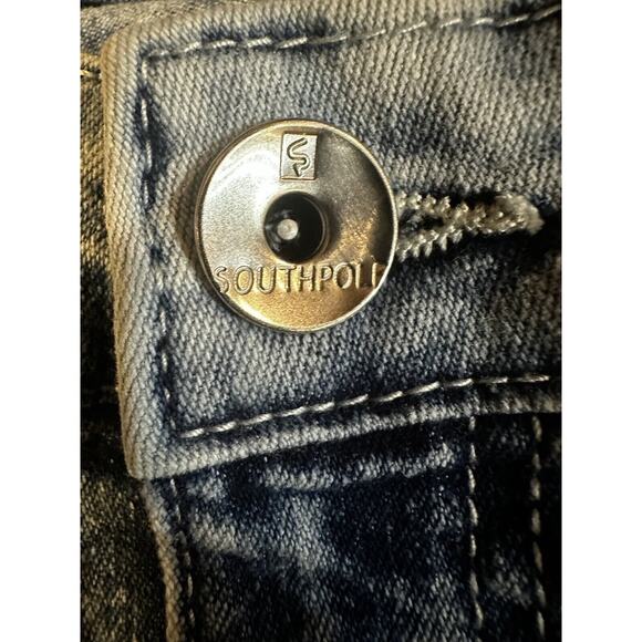 Southpole Men’s Denim Shorts Size 34 Slim Acid Wash Y2K - Picture 2 of 8